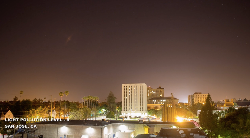 Illustration for article titled Check Out How the Different Levels of Light Pollution Screws Us From Seeing Stars